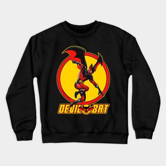 Devil Bat by Vance Capley Crewneck Sweatshirt by VanceCapleyArt1972